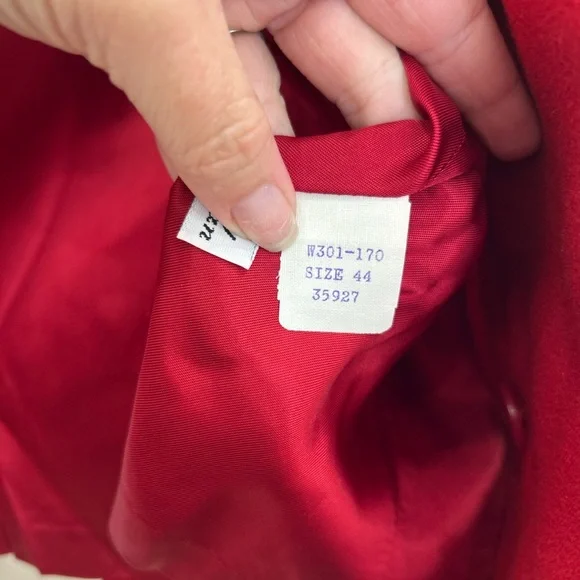 Pendleton dead stock VTG 100% wool Red blazer jacket old money sz.44 classic - Picture 6 of 10